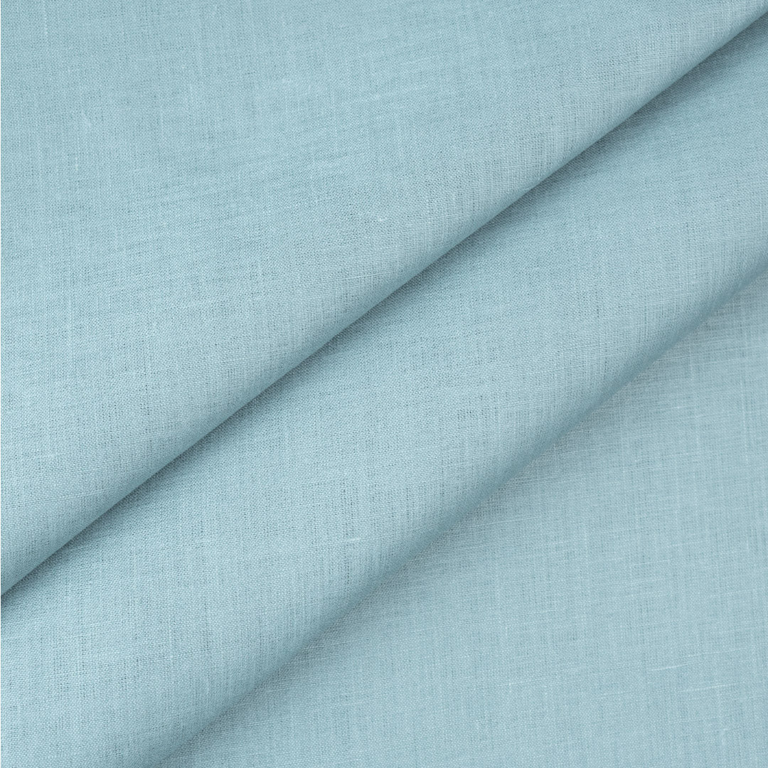 Bleached Aqua London Pie Hemp Cloth - 2 - Weaving Vibes