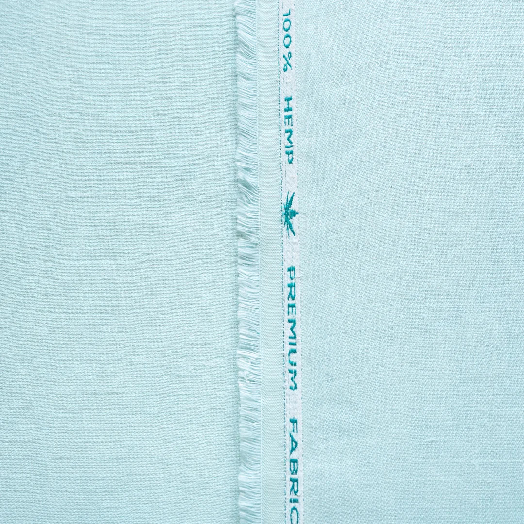 Cheesecake Aqua Frost Hemp Textiles - 2 - Weaving Vibes