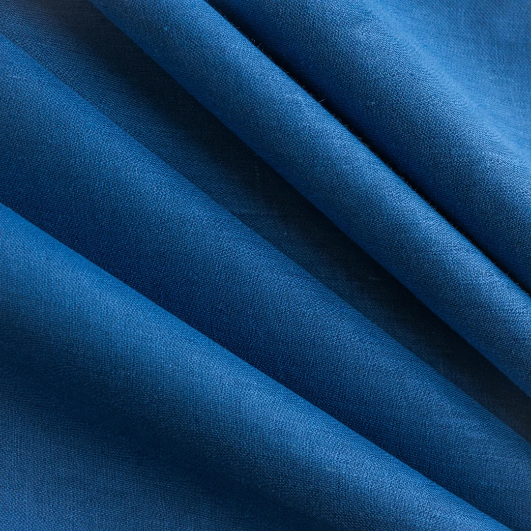 Cheesecake Electric Blue Hemp Fabric - 4 - Weaving Vibes