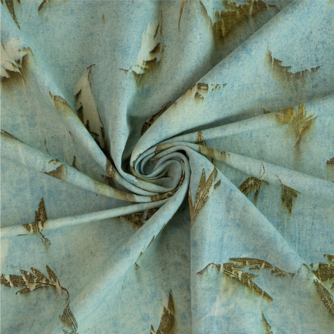 Moon Train Hemp Cotton Fabric - 4 - Weaving Vibes