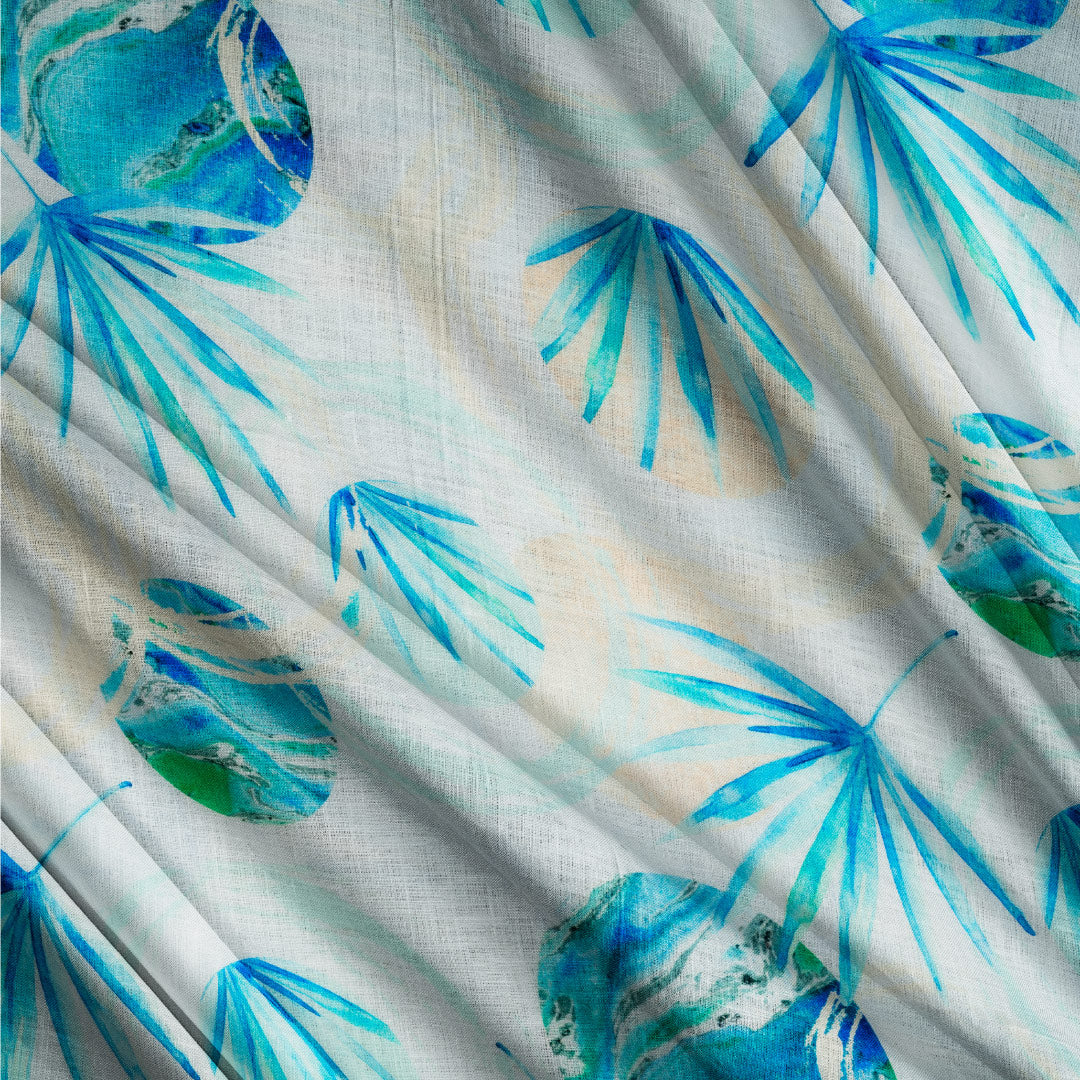 Sapphire Breeze Hemp Fabric - 2 - Weaving Vibes