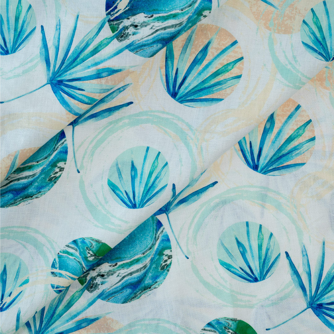 Sapphire Breeze Hemp Fabric - 3 - Weaving Vibes