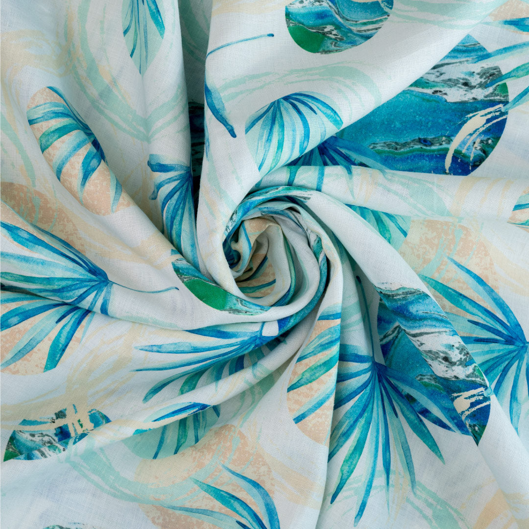Sapphire Breeze Hemp Fabric - 4 - Weaving Vibes