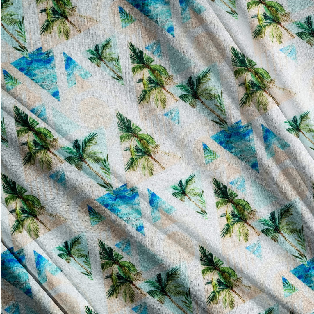 Tropical Cherry Hemp Fabric - 2 - Weaving Vibes