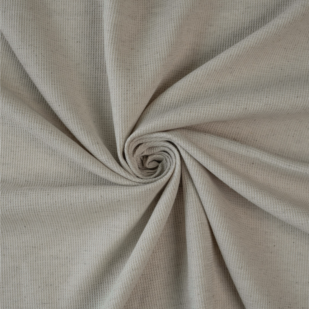 Waffle Natural Hemp Cotton Fabric - 5 - Weaving Vibes