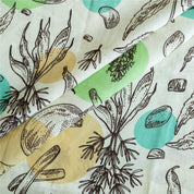 Big bud plain weave fabric