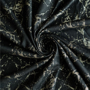 Black foil print hemp cloth