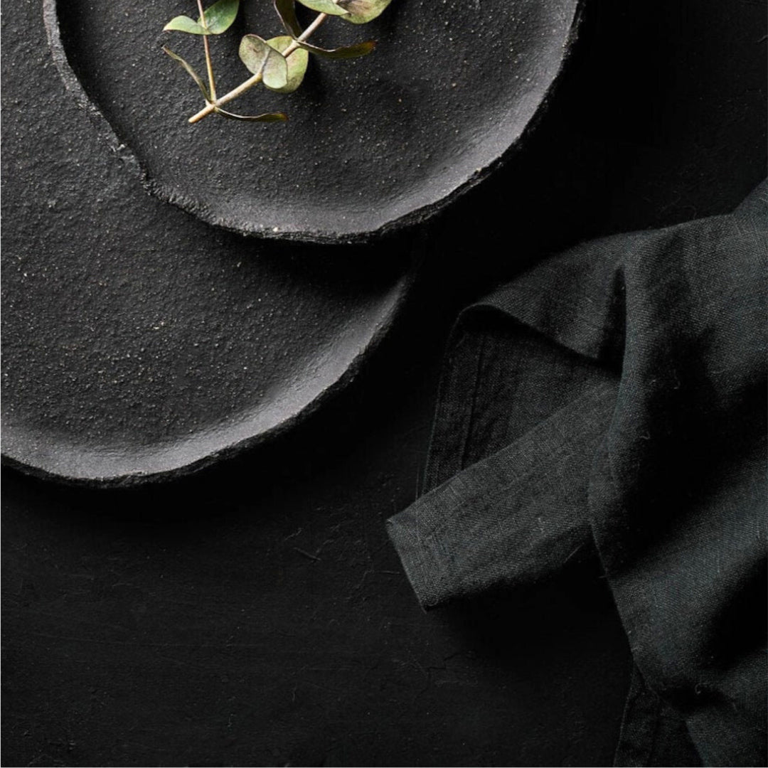Black hemp napkin cloth