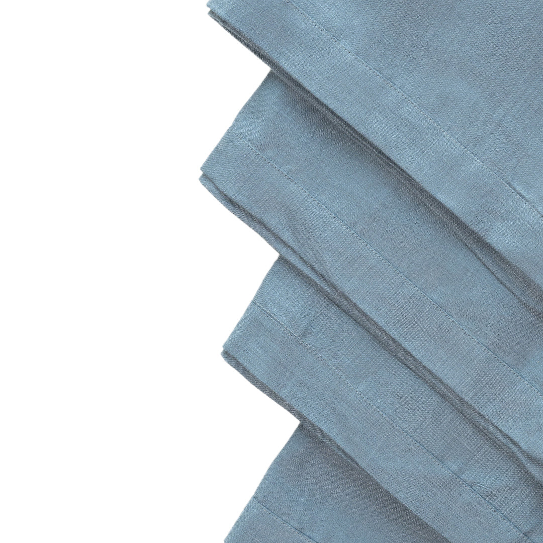 blue hemp napkin fabric