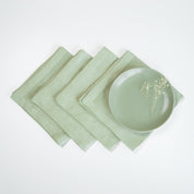 Green hemp napkin fabric