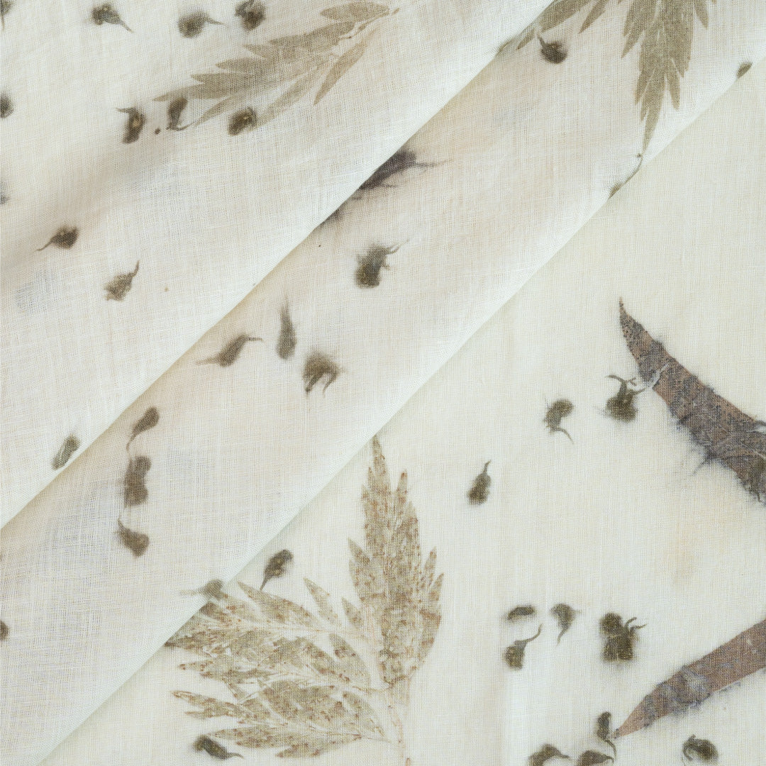 100% hemp eco printed fabric