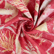 Leaf hemp print fabric