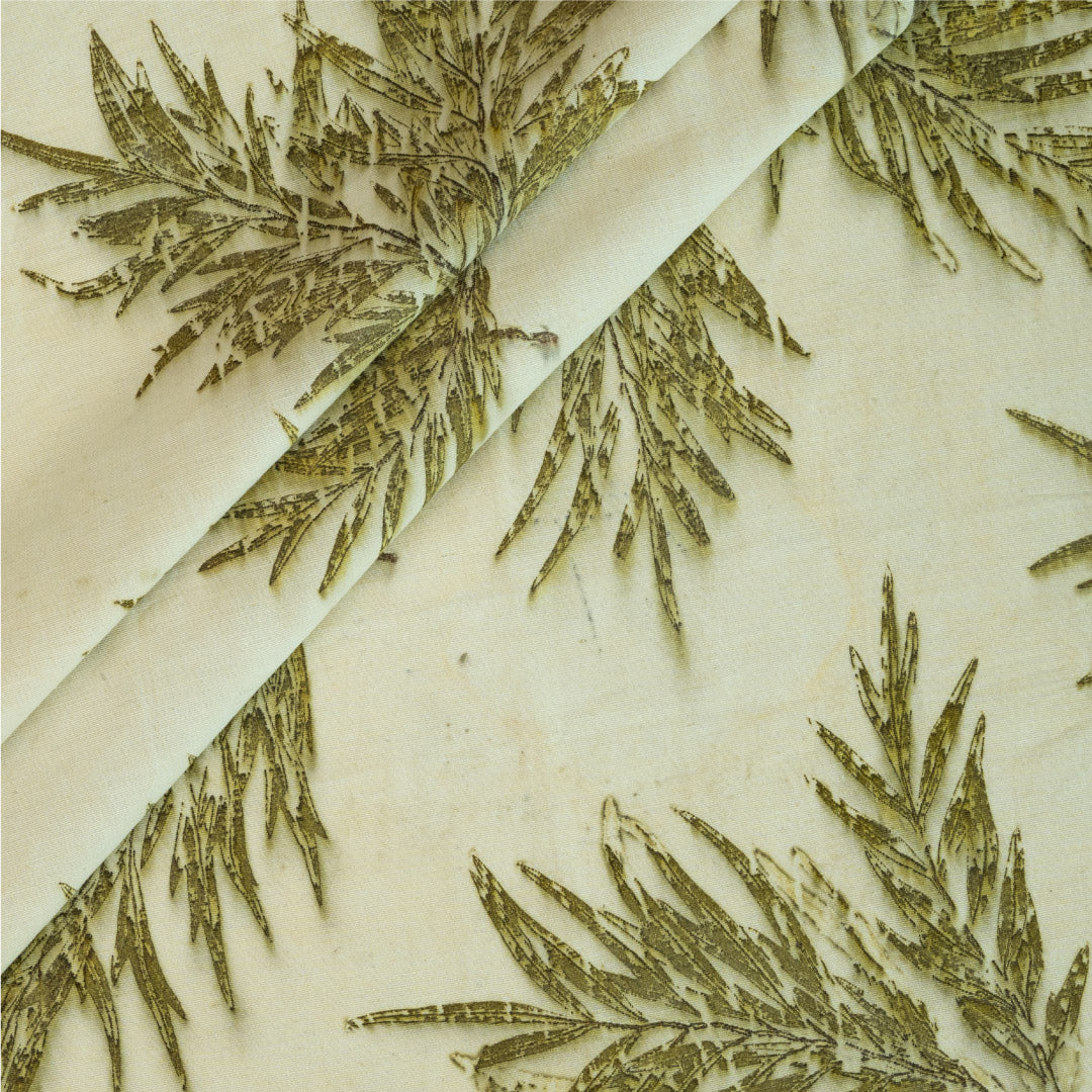 Leaf print fabric