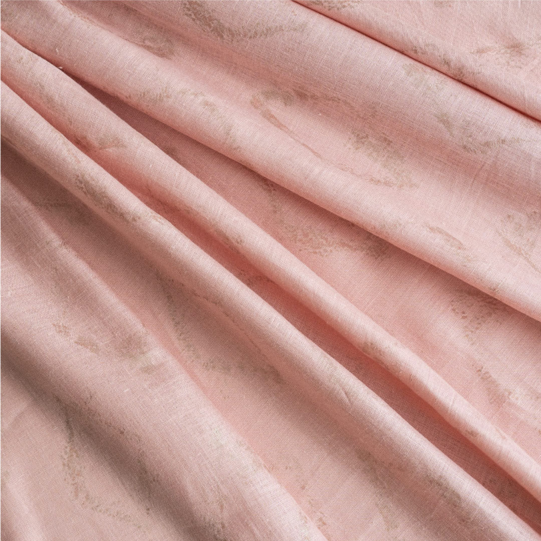 Pink foil print fabric
