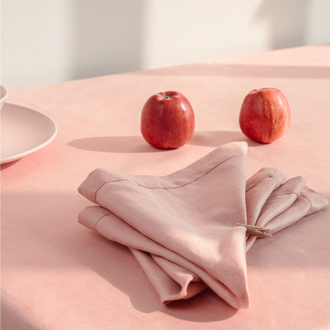Pink hemp napkin cloth