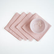 Pink hemp napkin fabric