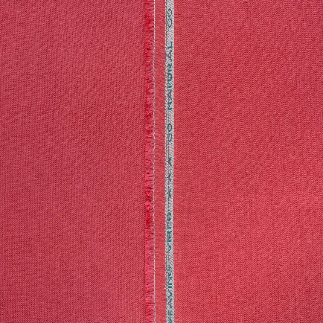 Red twill weave fabric
