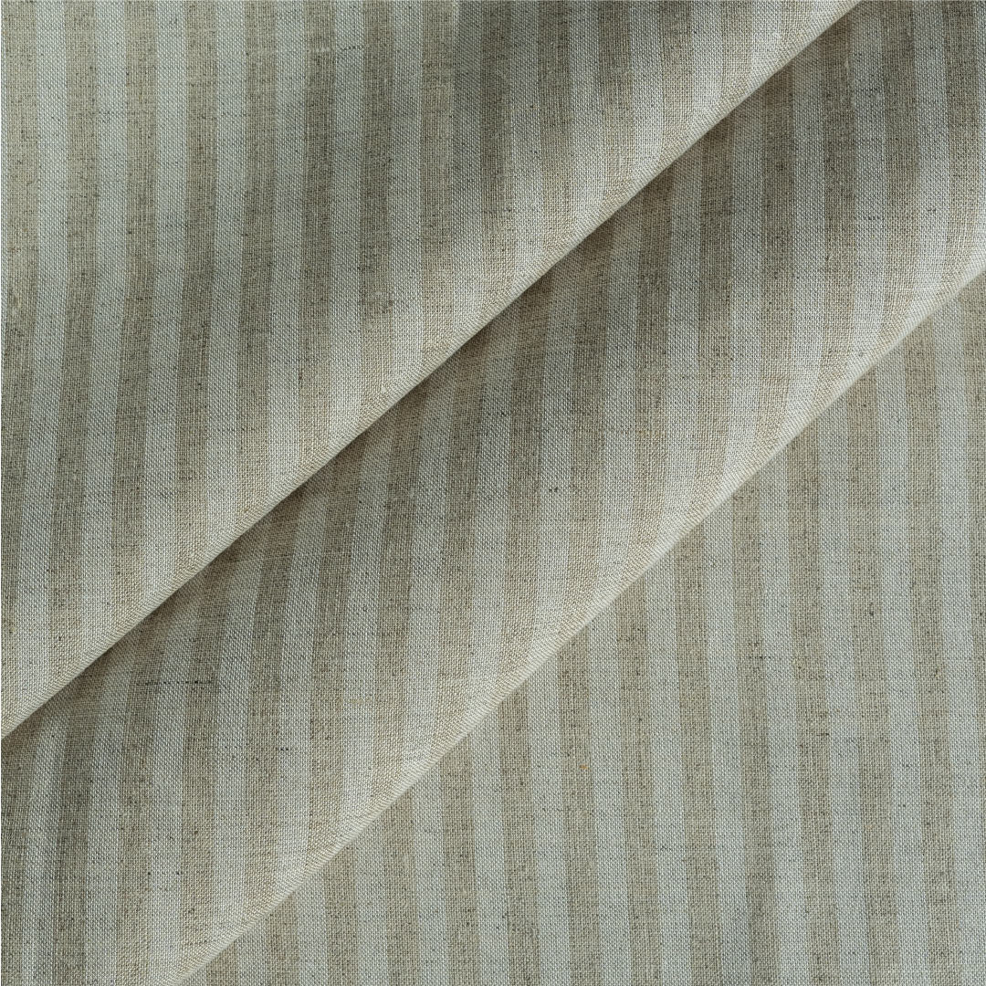 stripe haze hemp tencel blend cloth