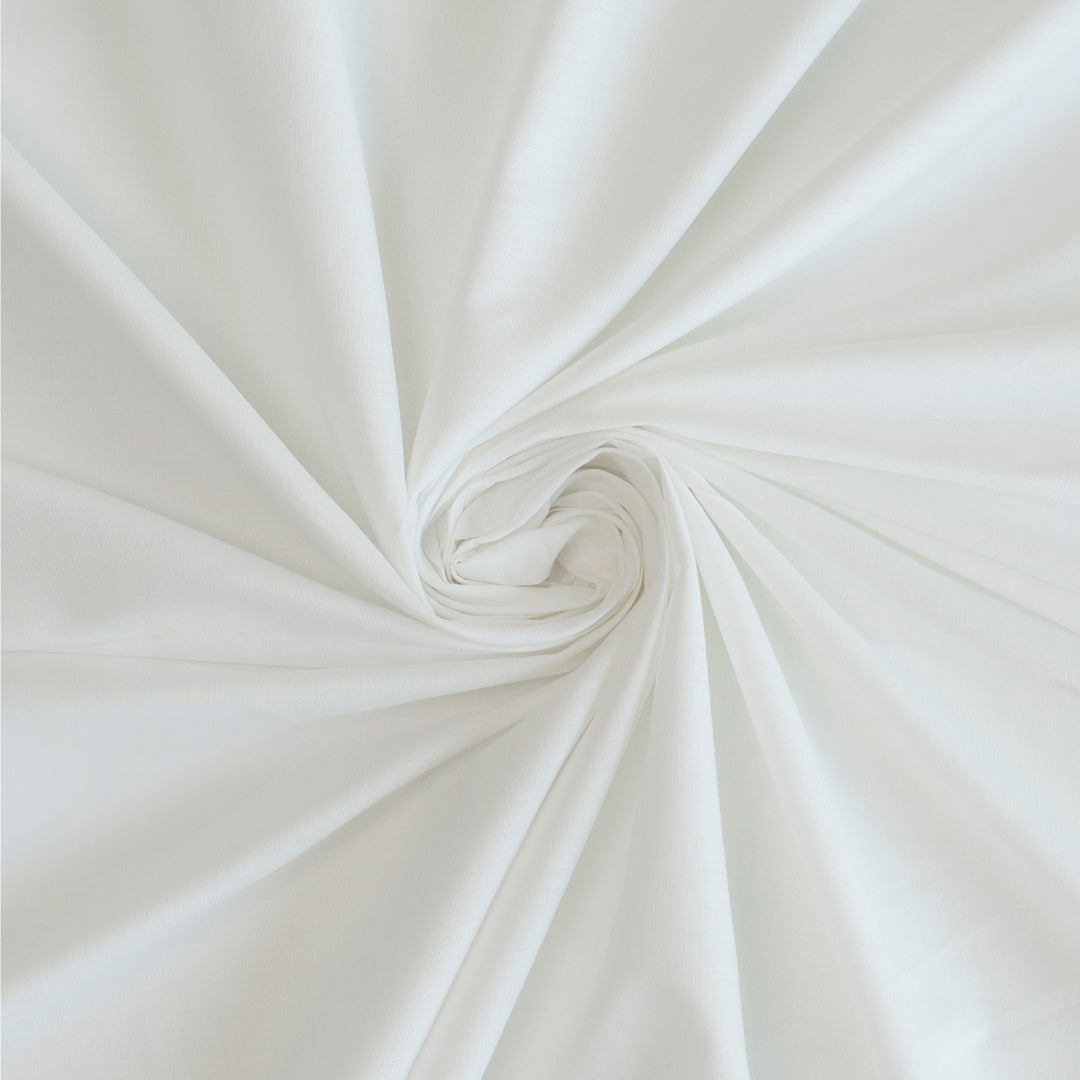White bamboo cotton fabric